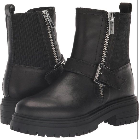 Shoes - Blondo Gatwick Women's Black Ankle Boots Waterproof Leather